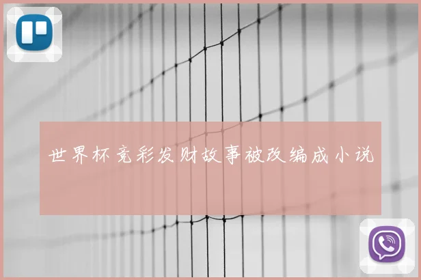 世界杯竞彩发财故事被改编成小说